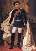 Ferdinand von Piloty King Ludwig II of Bavaria in generals' uniform and coronation robe oil on canvas